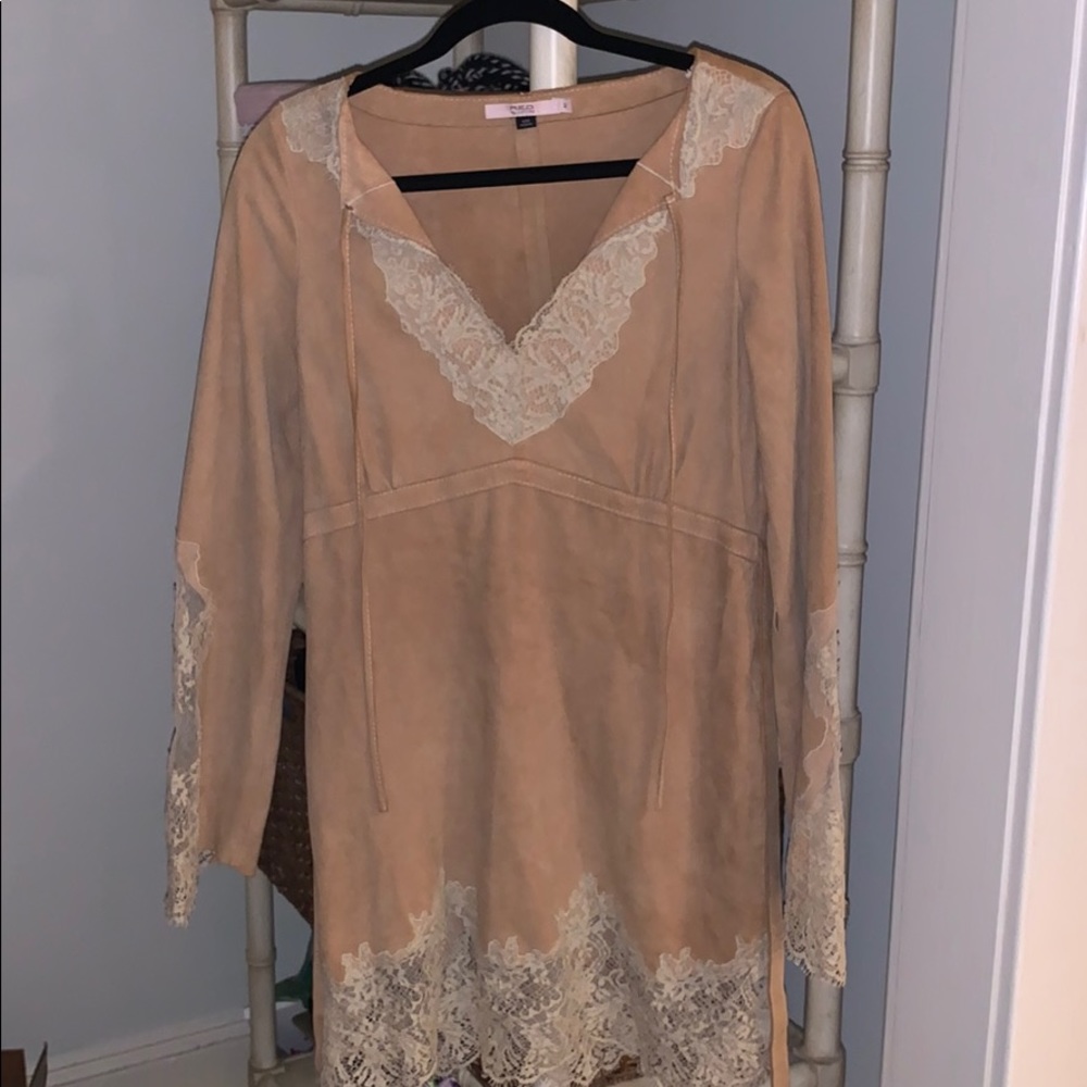 Brown suede R.E.D Valentino dress.